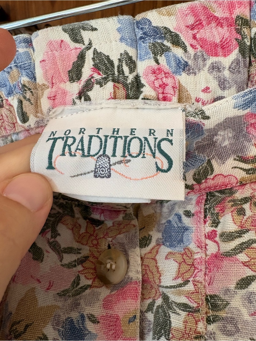 Vintage 90s Floral Prairie Skirt L CottageCore - Picture 5 of 6